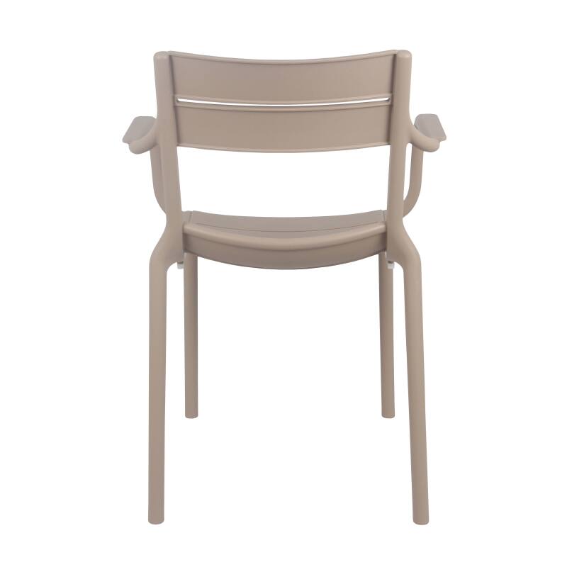 Silla de terraza de plástico con reposabrazos (4/7)