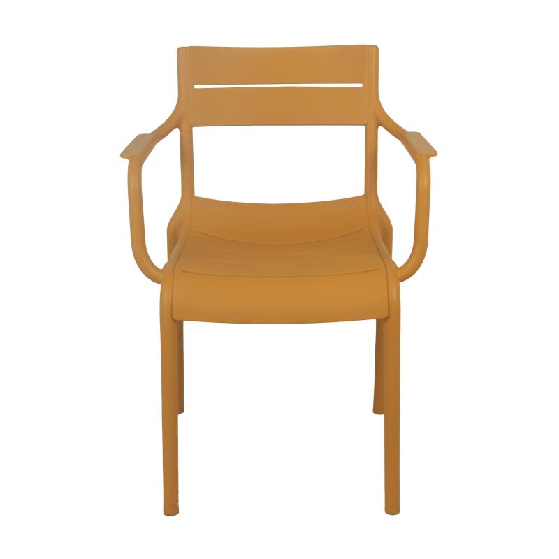 Silla de terraza de plástico con reposabrazos (6/7)