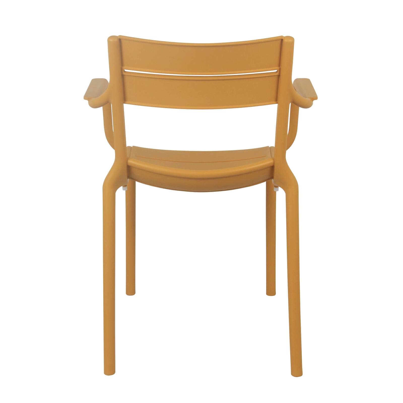 Silla de terraza de plástico con reposabrazos