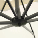 Sombrilla colgante cuadrada 3 x 3 m, mástil rotativo 360°