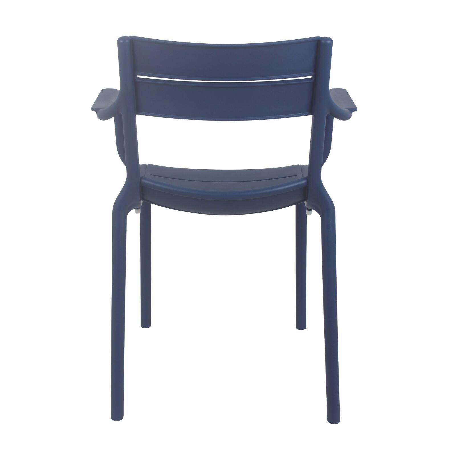 Silla de terraza de plástico con reposabrazos