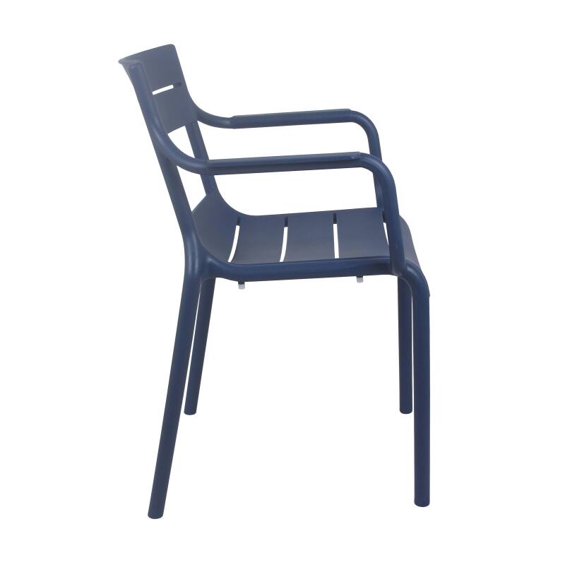 Silla de terraza de plástico con reposabrazos (3/5)