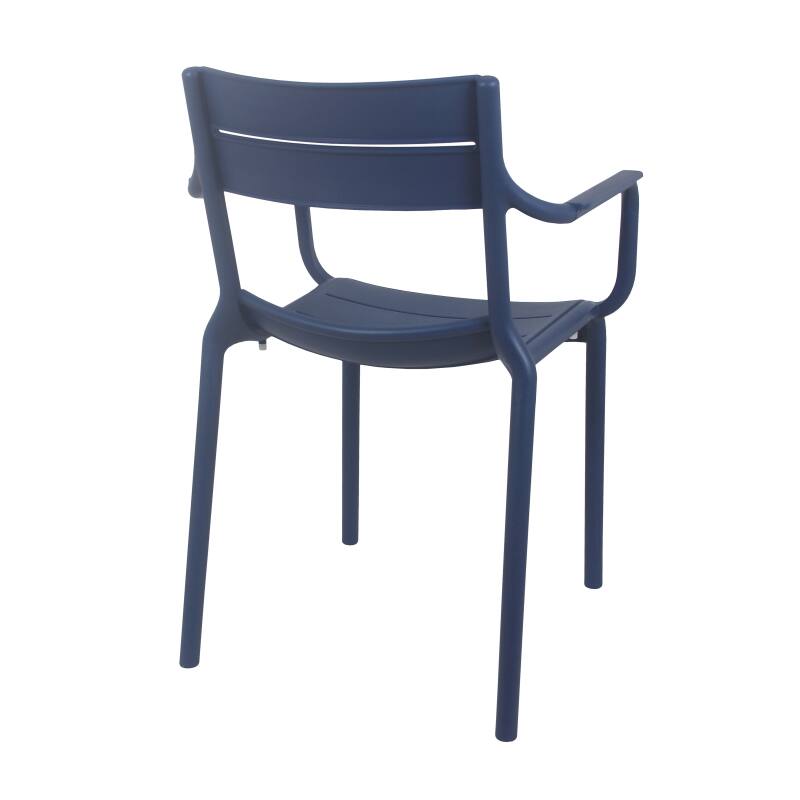 Silla de terraza de plástico con reposabrazos (4/5)
