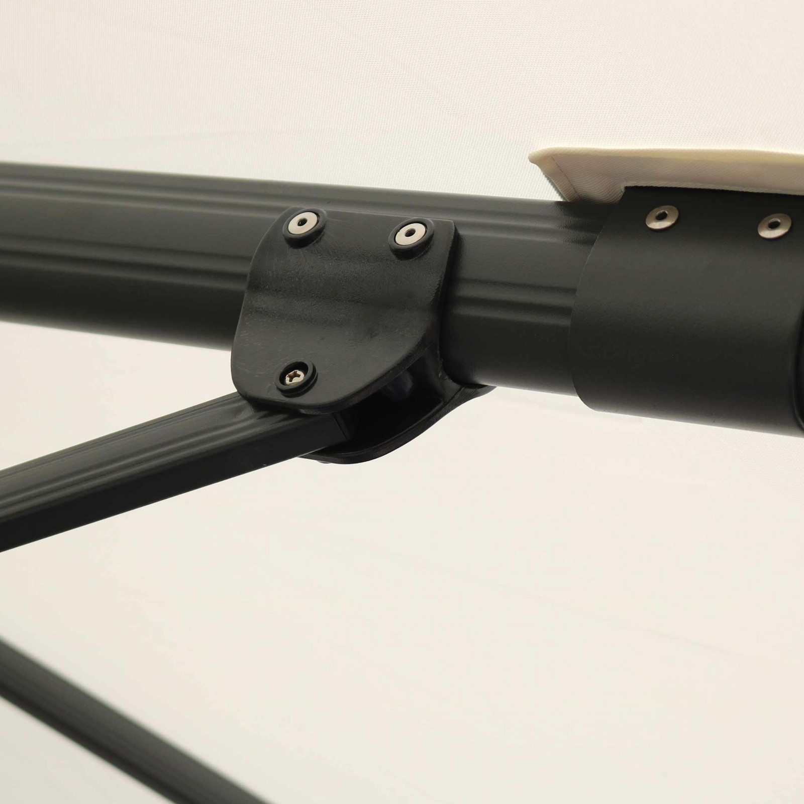 Sombrilla colgante cuadrada 3 x 3 m, mástil rotativo 360°