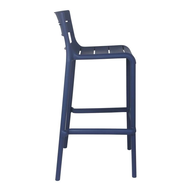 Lote de 4 sillas altas de terraza de plástico (4/6)