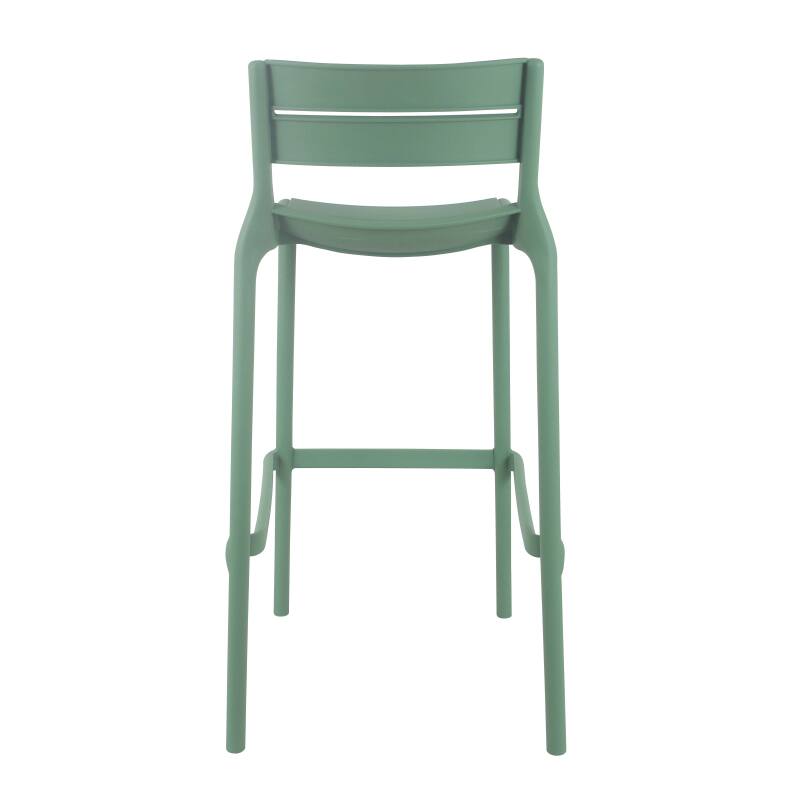 Lote de 4 sillas altas de terraza de plástico (3/6)