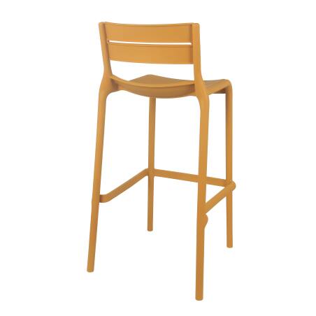 Lote de 4 sillas altas de terraza de plástico (3/6)