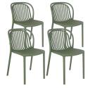 Lote de 4 chaises de terraza de plástico