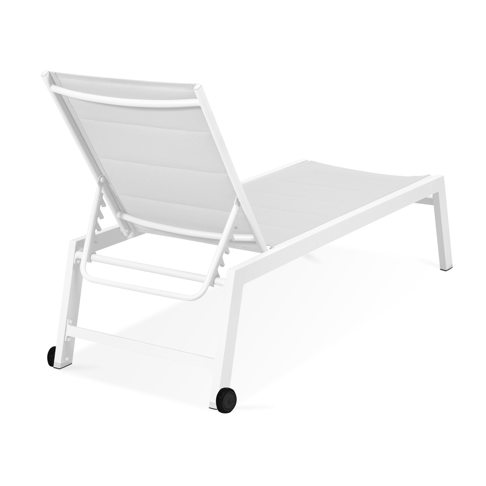 Lote de 2 tumbonas con ruedas, reclinables 5 posiciones