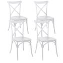 Lote de 4 chaises de terraza en plástico