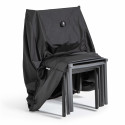 Funda protectora para silla de jardín negra