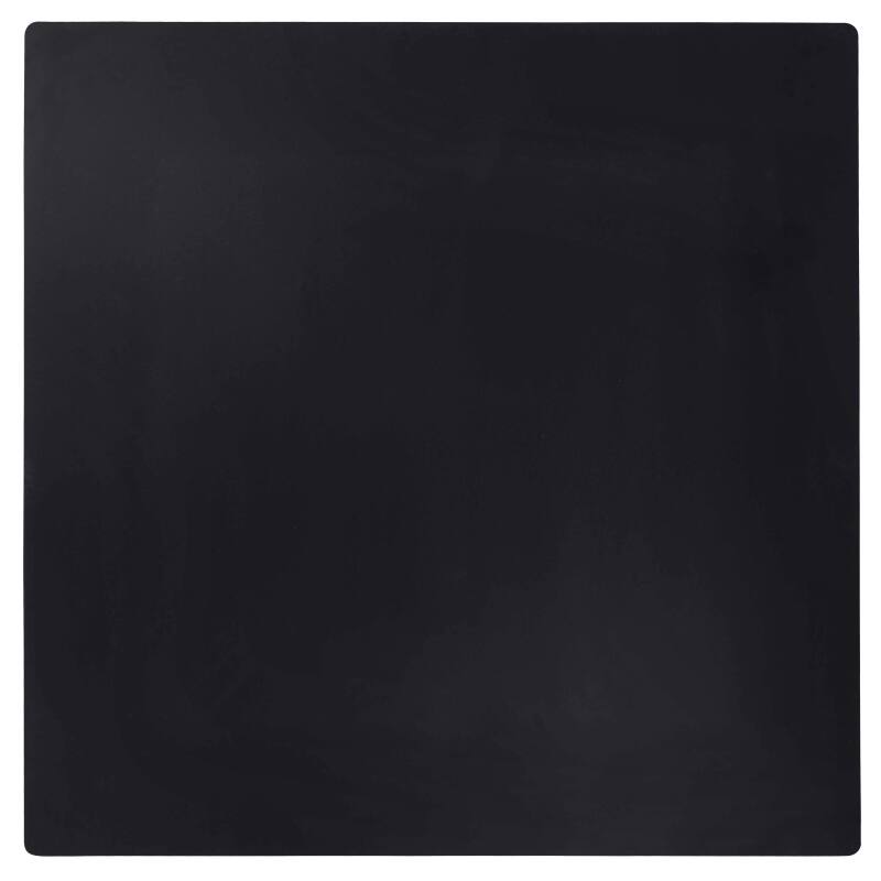 Mesa reclinable laminada de 60x60 cm de altura con pata negra y sillas de metal (4/9)