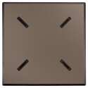 Mesa reclinable laminada de 70x70 cm con pie negro y sillas de metal