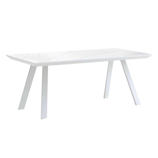 Mesa con tablero de cerámica de estilo escandinavo para 8 personas