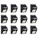Lote de 4 apliques de pared solares LED con sensor de movimiento