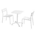 Mesa reclinable de aluminio de 60x60 cm y 2 sillas