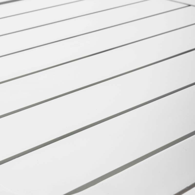 Table de terrasse 60x60 cm inclinable en aluminium et 2 chaises avec accoudoirs (4/7)