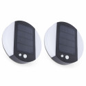 Aplique de pared solar LED redondo con sensor de movimiento