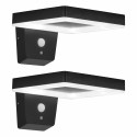Aplique de pared solar LED rectangular con sensor de movimiento