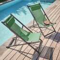 Lote de 2 hamacas plegables de aluminio reclinables en 4 posiciones