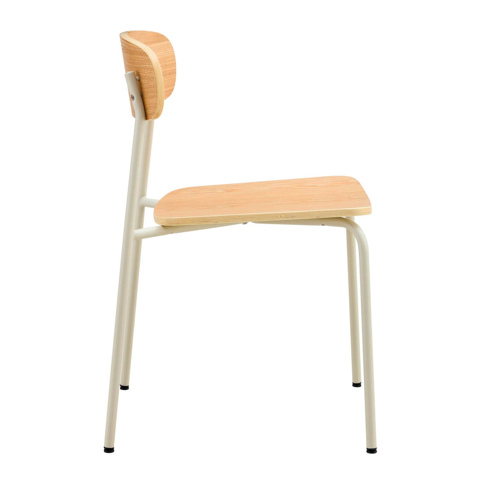 Lote de 2 sillas de metal y madera