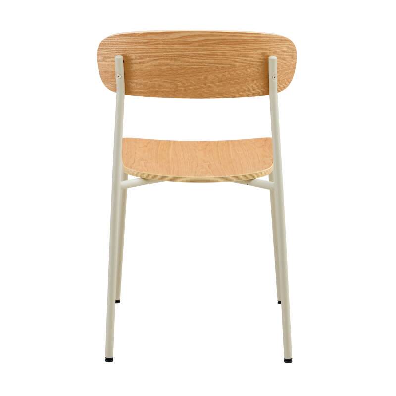 Lote de 2 sillas de metal y madera (3/6)