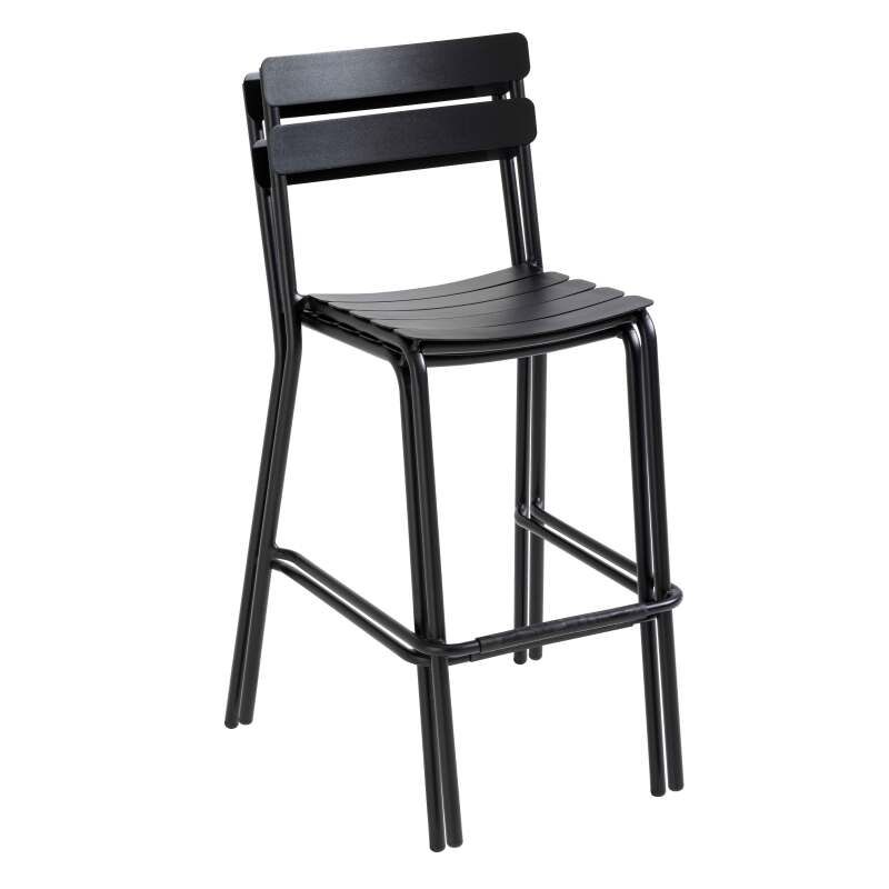 Mesa alta reclinable de 60x60 cm y 2 sillas altas de aluminio