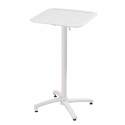 Mesa alta reclinable de 60x60 cm y 2 sillas altas de aluminio