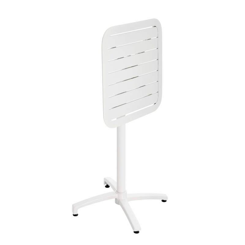 Mesa alta reclinable de 60x60 cm y 2 sillas altas de aluminio (2/7)