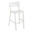 Mesa alta reclinable de 60x60 cm y 2 sillas altas de aluminio