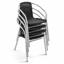 Sillón apilable de resina NEGRA