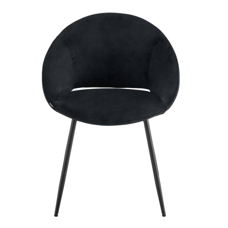 Lote de 2 sillas de acero y terciopelo (2/5)