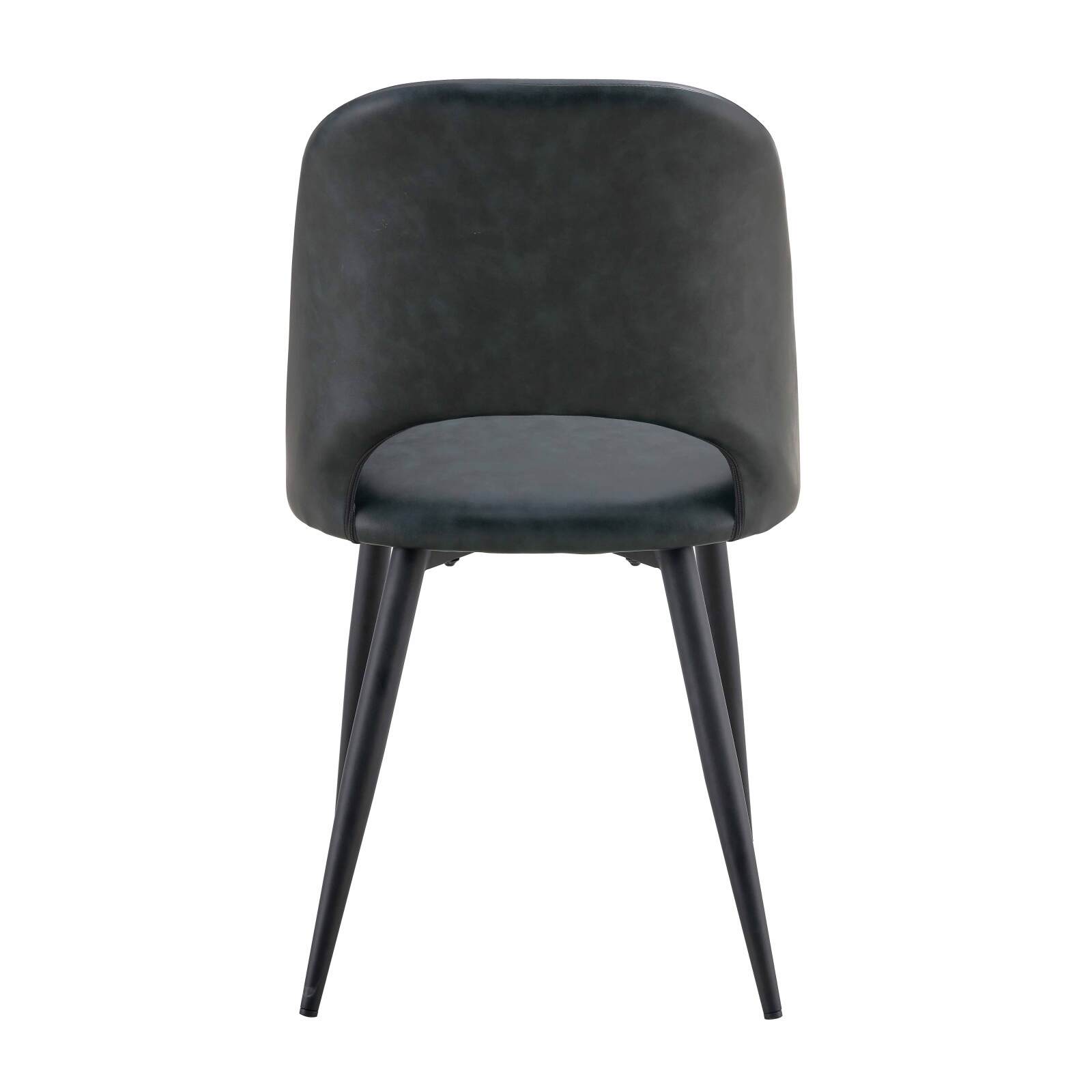 Lote de 2 sillas de acero y piel sintética Lote de 2 sillas de acero y piel sintética