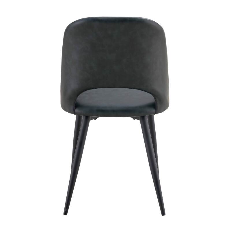 Lote de 2 sillas de acero y piel sintética