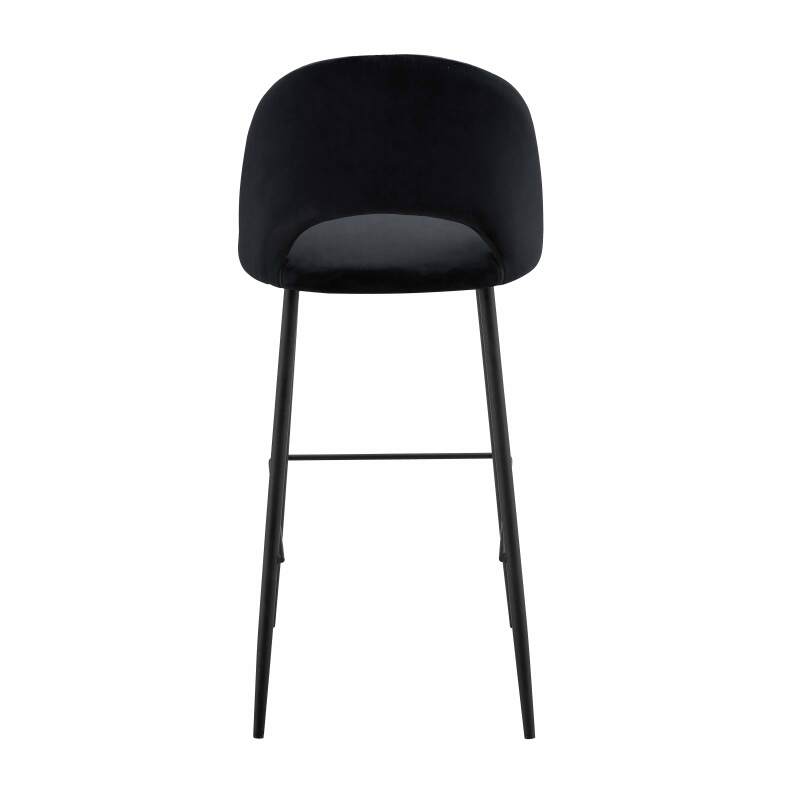 Lote de 2 sillas altas de metal y terciopelo