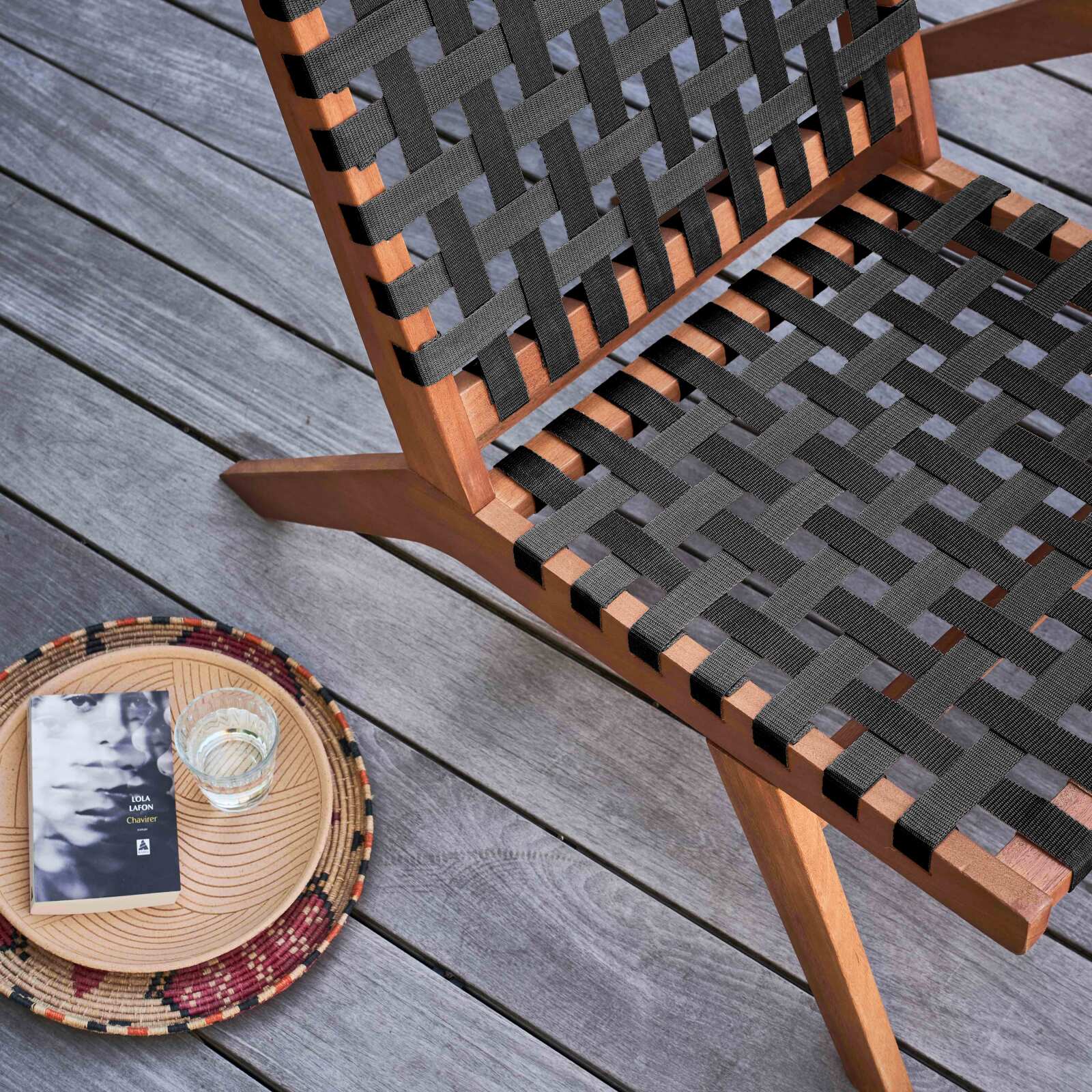 Sillón reclinable de madera de eucalipto FSC®