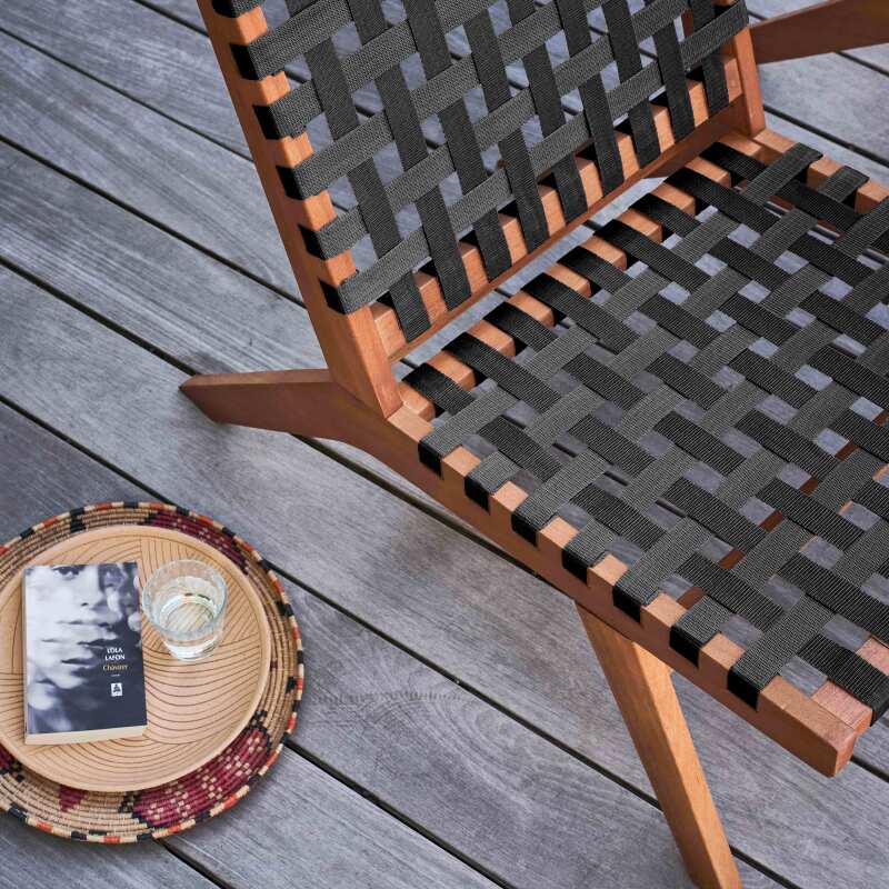 Sillón reclinable de madera de eucalipto FSC®