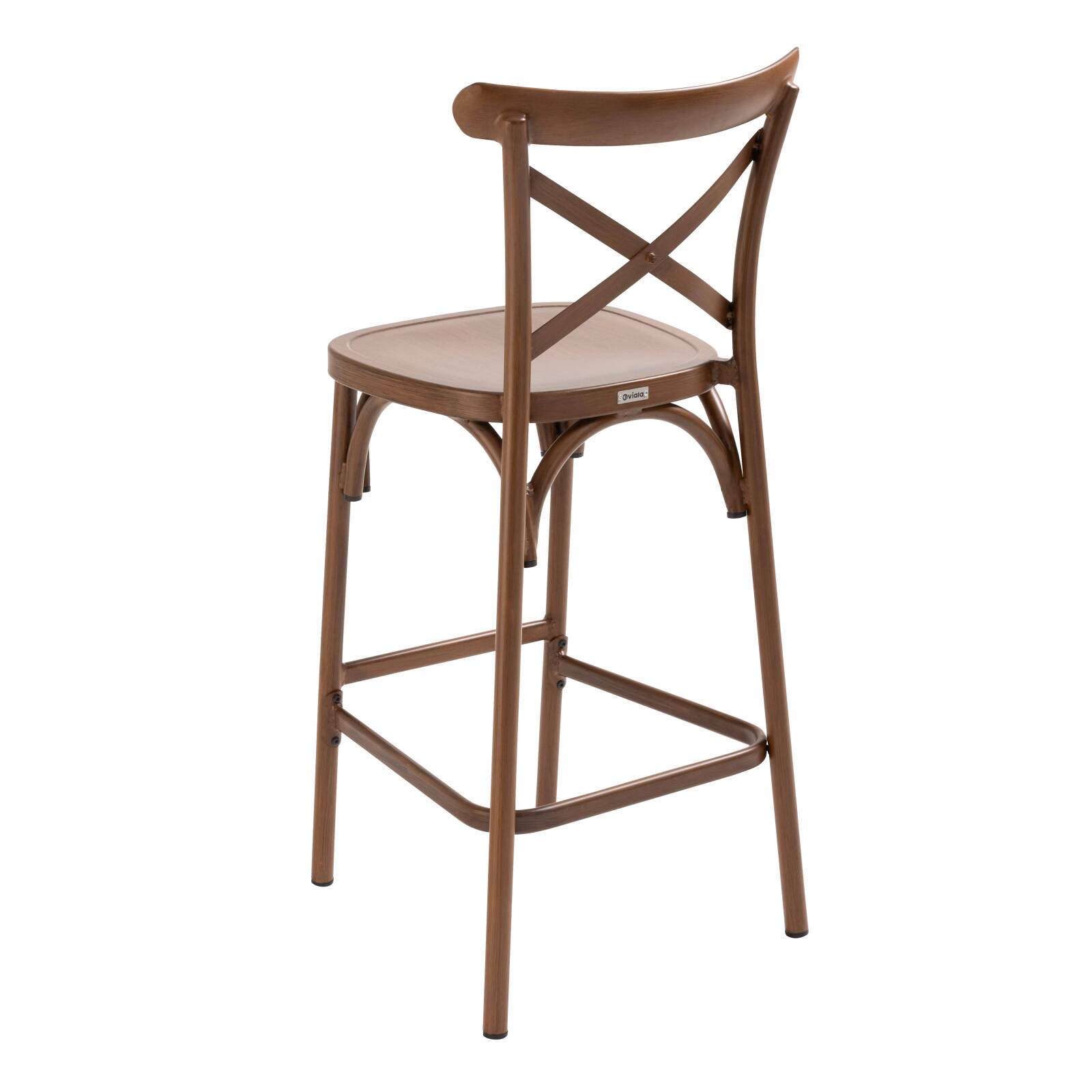 Silla alta de aluminio para terraza