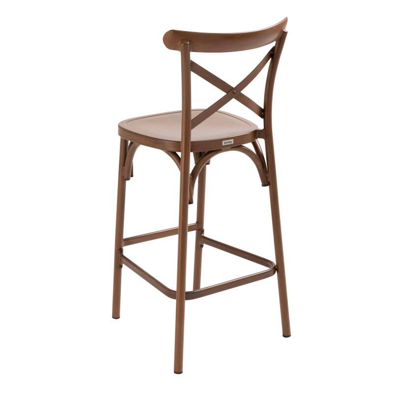 Silla alta de aluminio para terraza