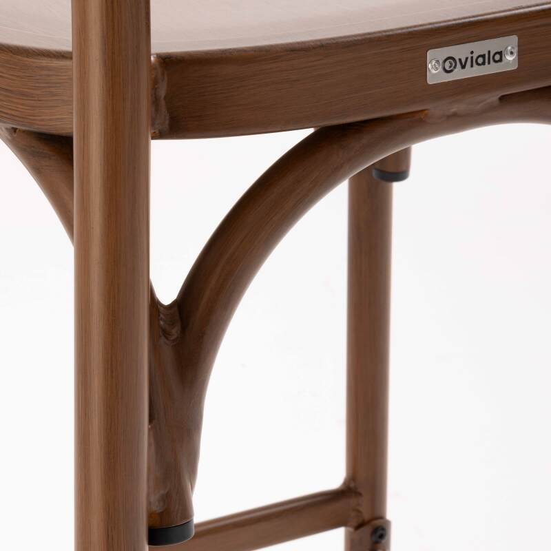 Silla alta de aluminio para terraza