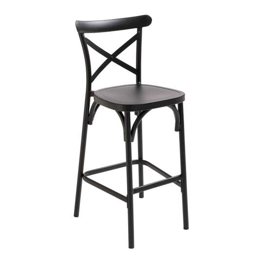 Silla alta de jardín de aluminio | Oviala