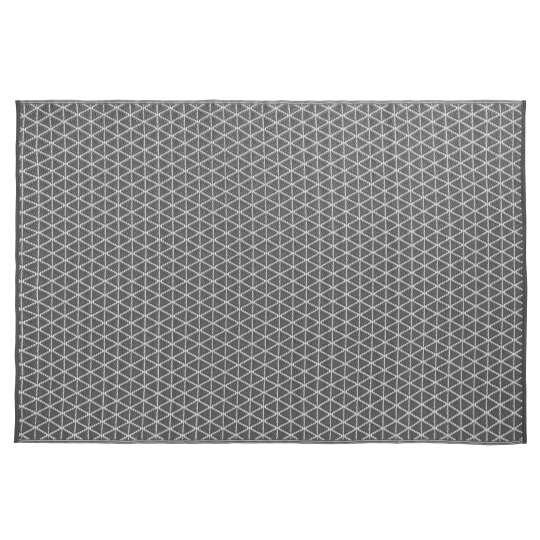 Alfombra rectangular de exterior con dibujo de doble cara en polipropileno