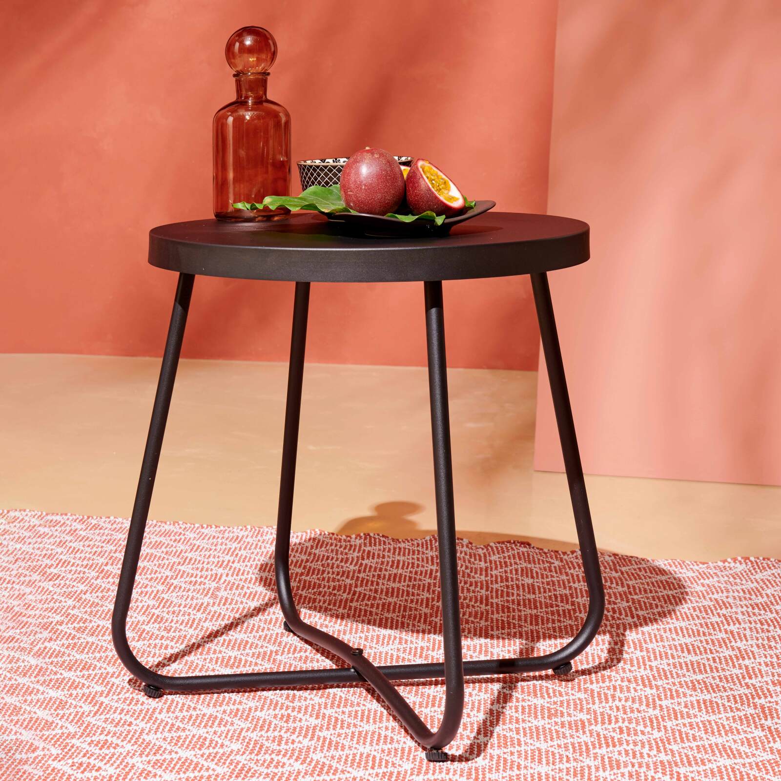 Salón de jardín de ratán de imitación con 1 sofá + 2 sillones y 1 mesa de centro