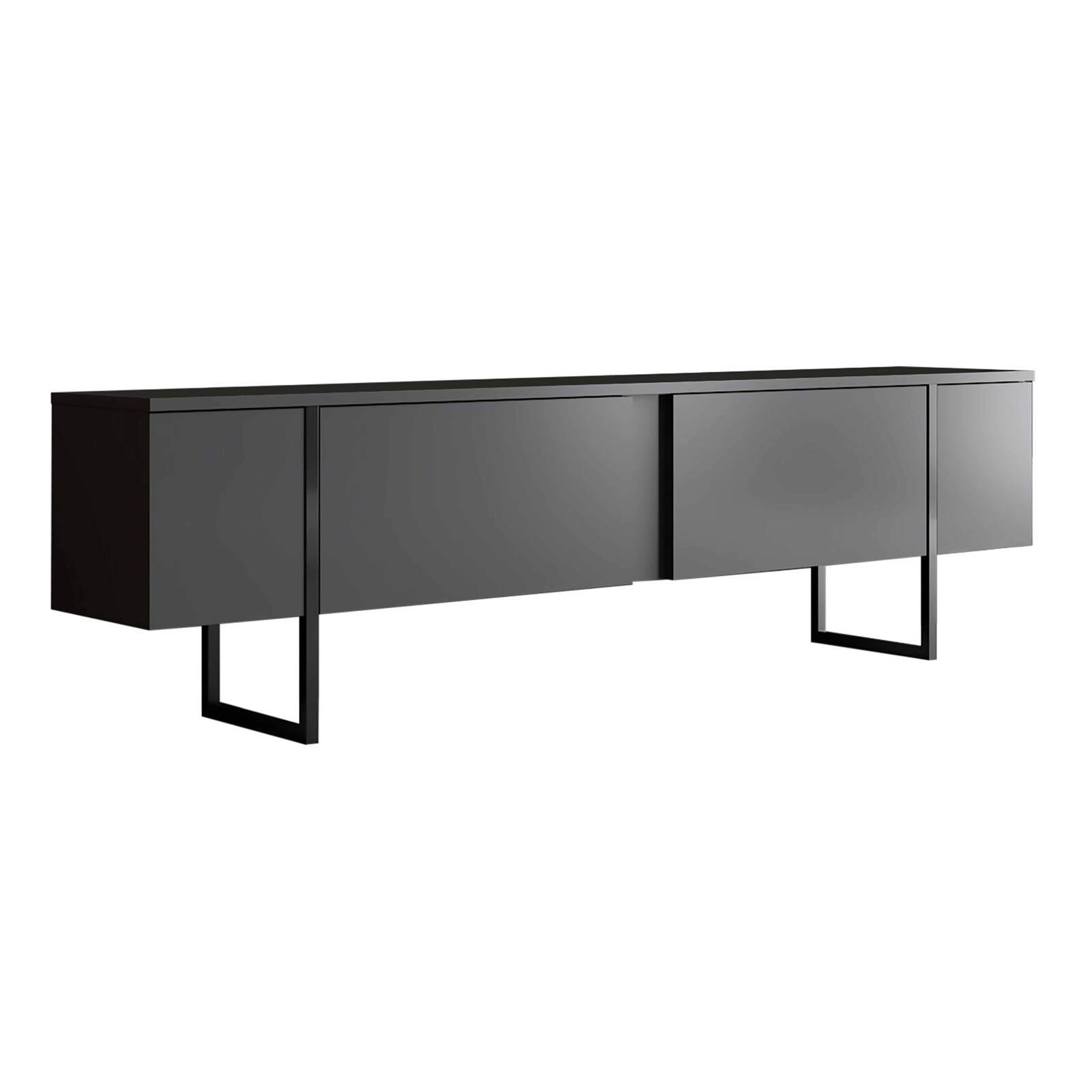 Mueble TV de melamina y acero 180 cm