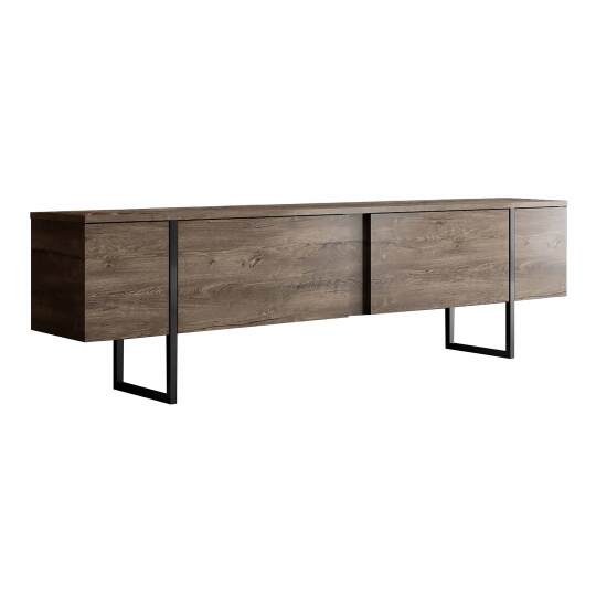 Mueble TV de melamina y acero 180 cm