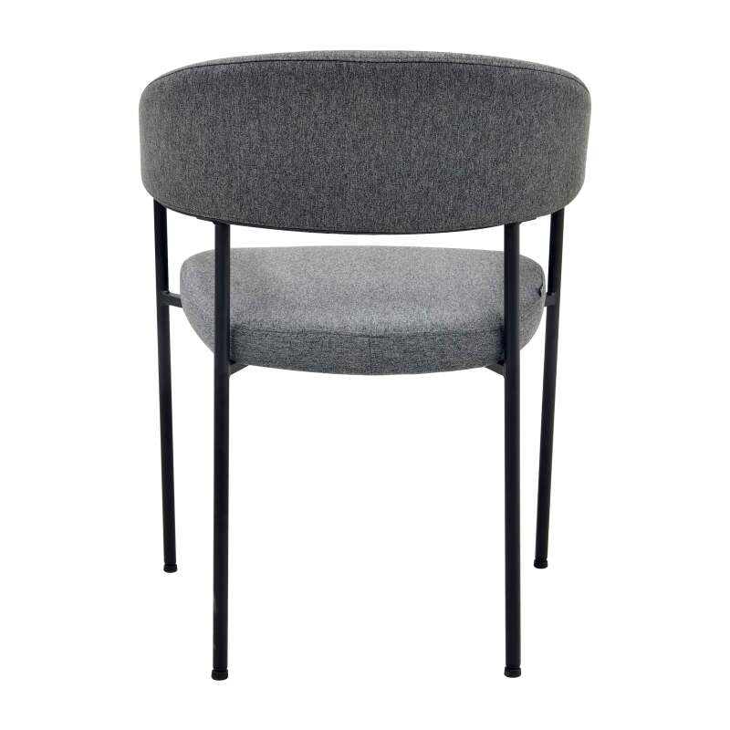 Juego de 2 sillas de madera contrachapada y tela con reposabrazos