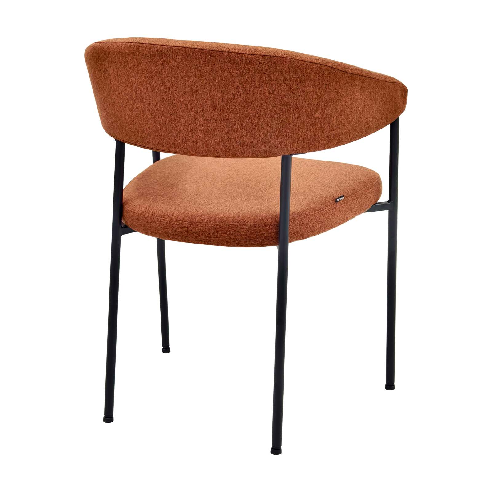 Juego de 2 sillas de madera contrachapada y tela con reposabrazos