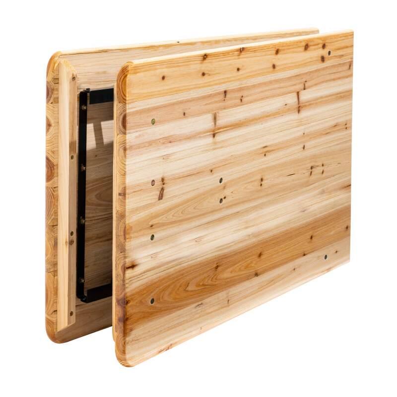 Conjunto mesa et 2 bancos de madera plegables 180 cm