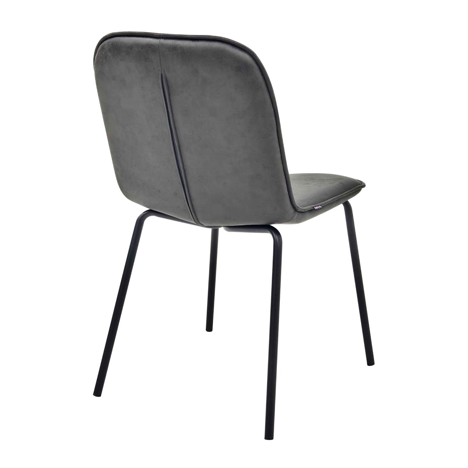 Lote de 2 sillas de metal y textil revestido