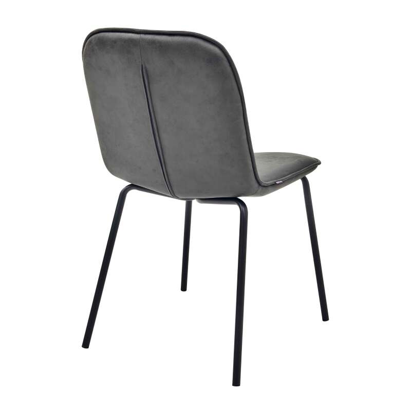 Lote de 2 sillas de metal y textil revestido (5/6)